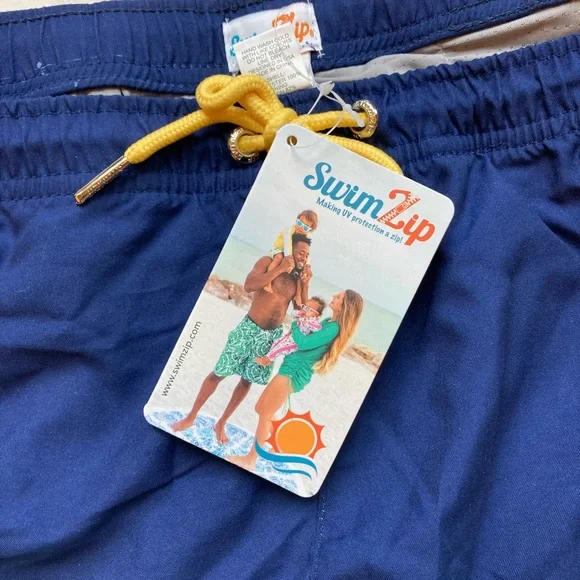 SwimZip Men's 8" Swim Trunks Boxer Brief Liner"Color Pop" UPF 50 nwt XXXL